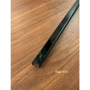 Nẹp Inox U15 Đen Gương 