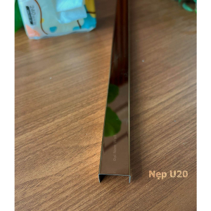 Nẹp Inox U20 Hồng Gương 