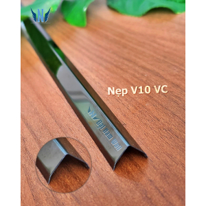 Nẹp Inox V10 Vát Cạnh Đen Gương 