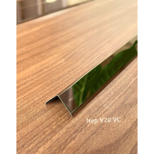 Nẹp Inox V20 Vát Cạnh Hồng Gương 