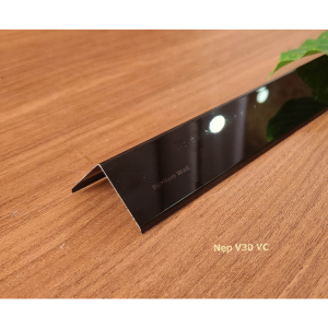 Nẹp Inox V30 Vát Cạnh Đen Gương 