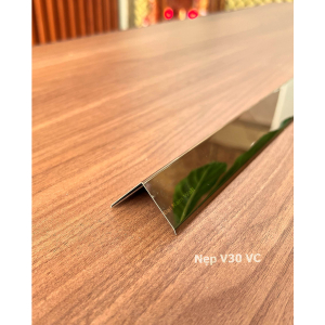 Nẹp Inox V30 Vát Cạnh Hồng Gương 