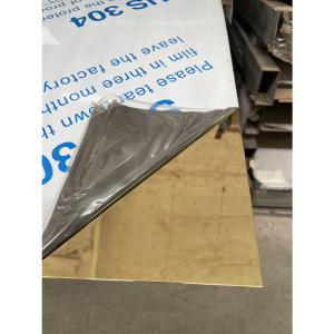 Tấm inox 304 Champagne vàng gương