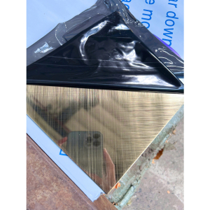 Tấm inox 304 Champagne xước caro