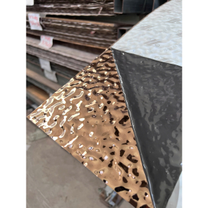 Tấm inox 304 GS gương sóng nhỏ hồng