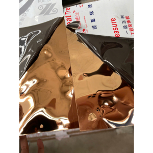 Tấm inox 304 GS gương sóng vừa hồng