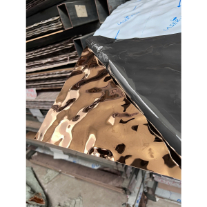 Tấm inox 304 GS gương sóng vừa hồng