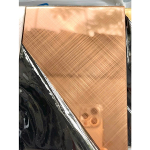 Tấm inox 304 Hồng xước caro