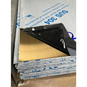 Tấm inox 304 vàng xước HL