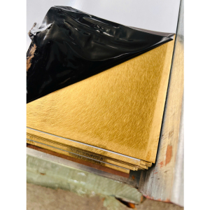 Tấm inox 304 vàng xước rối