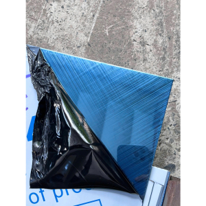 Tấm inox 304 xanh coban xước caro