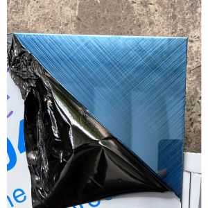 Tấm inox 304 xanh coban xước caro